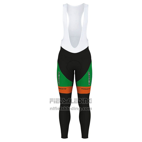 2017 Fietskleding Bardiani Csf Ml Wit en Groen Lange Mouwen en Koersbroek